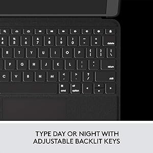 Logitech Folio Touch iPad Keyboard Case with Trackpad and Smart Connector for iPad Air 11-inch (M2 & M3), iPad Air (4th & 5th gen)  Graphite