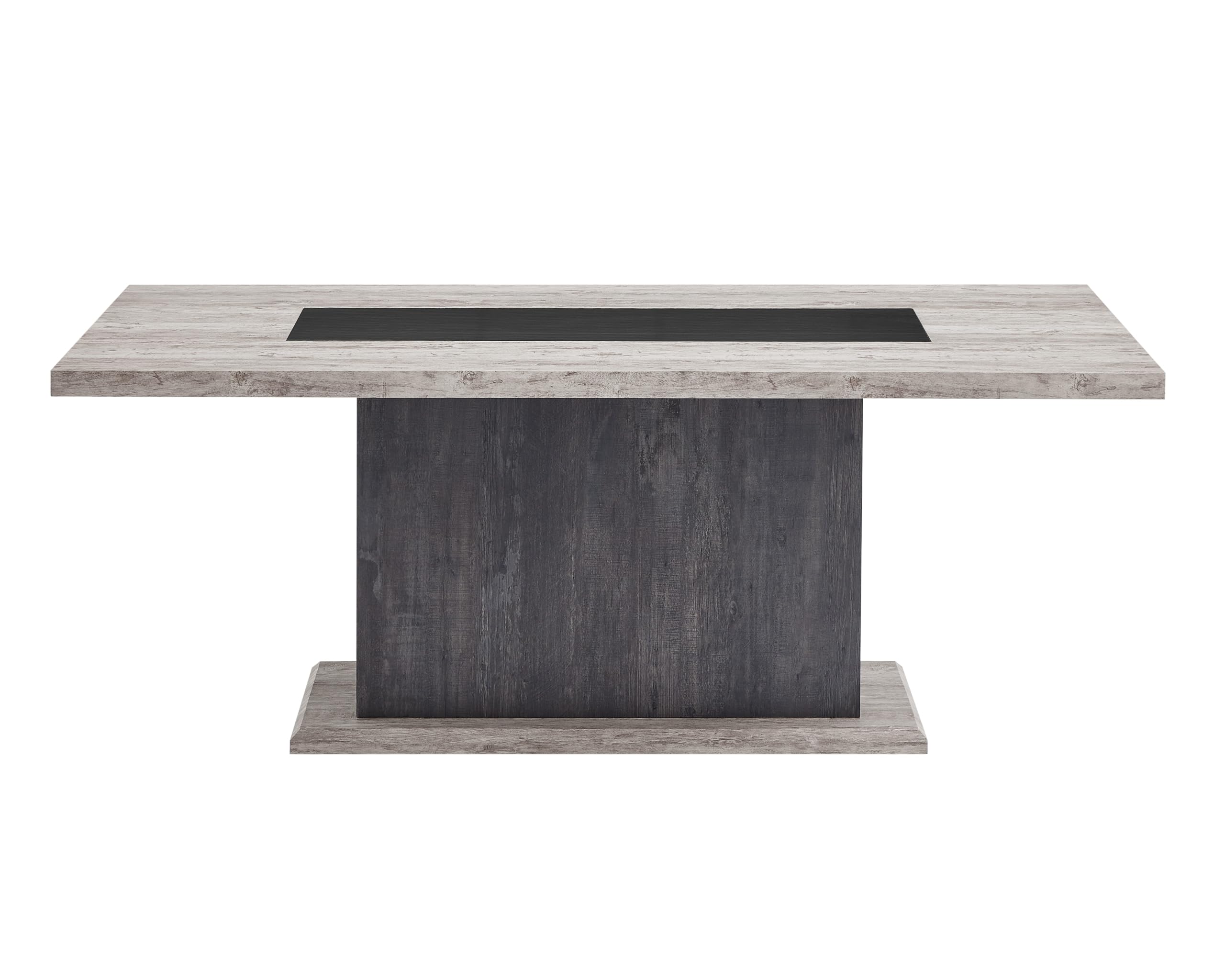D8030 Dining Table with Storage Drawers by Global Furniture USA – Engineered Wood, Grey, Model AMZ-D8030DT