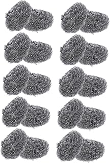 VINTORKY 20pcs Dishwashing Brush Steel Wool Non-scratch Scrub Sponge Grill Stone Cleaning Block Heavy Duty Scrub Dish Washing Foam Scrub Pad Dish Scrubber Metal Brush Large Stainless Steel