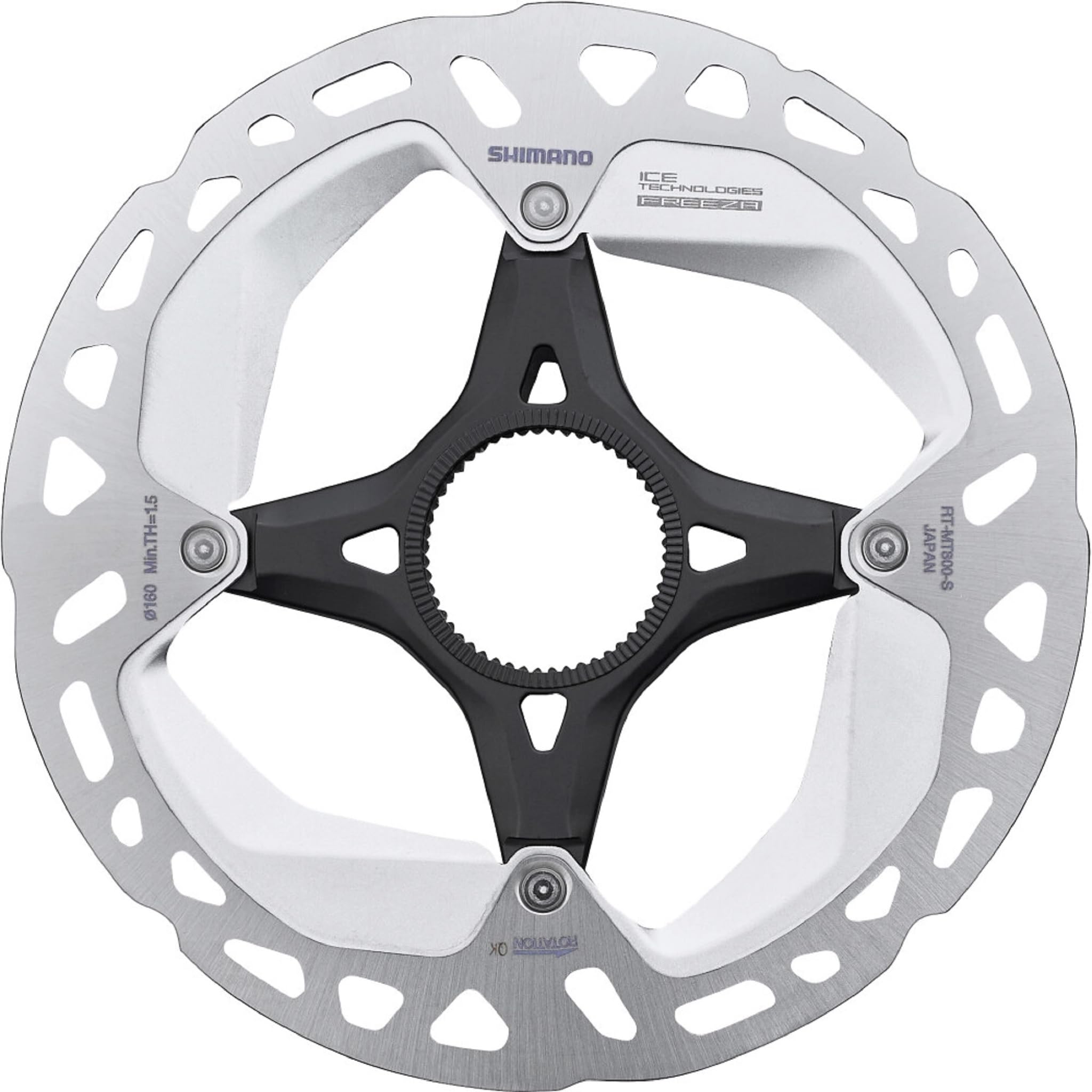 maxxi4you Shimano Fahrrad Bremsscheibe Deore XT RT-MT800 160mm in Silber-Schwarz inkl Fahrrad Kettenbürste