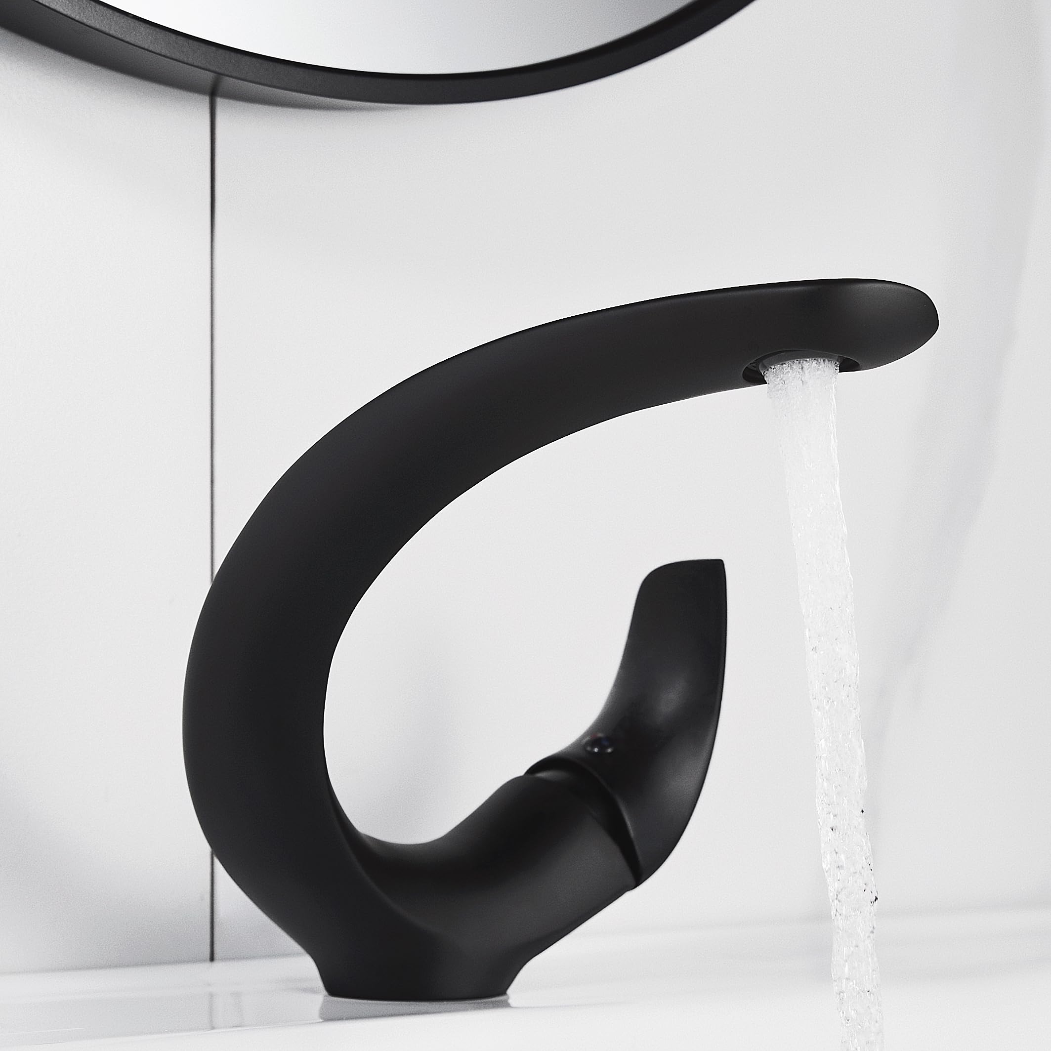 Hermodly Grifo de baño negro