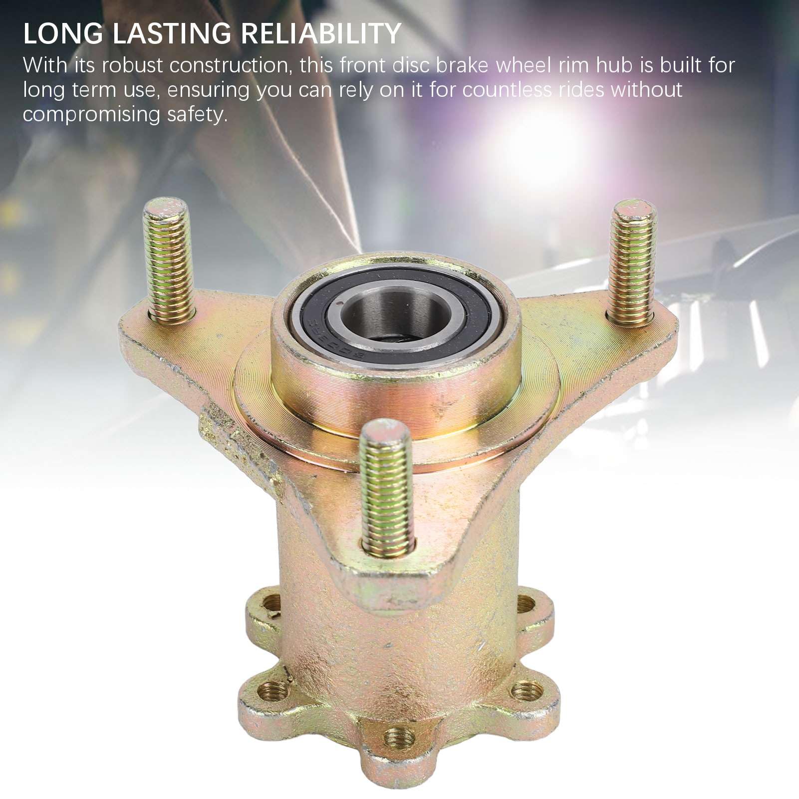 17mm Vordere Scheibenbremsenradnabenfelge 3-Bolzen Stahllegierung für Quad Dirt Bike ATV