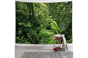 Moyrisou Tropical Rainforest Jungle Tapestry: A Verdant Oasis of Greenery for Your Home