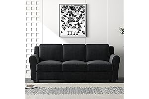 Bonzy Home Black Sofa: Comfort and Style for Your Living Space