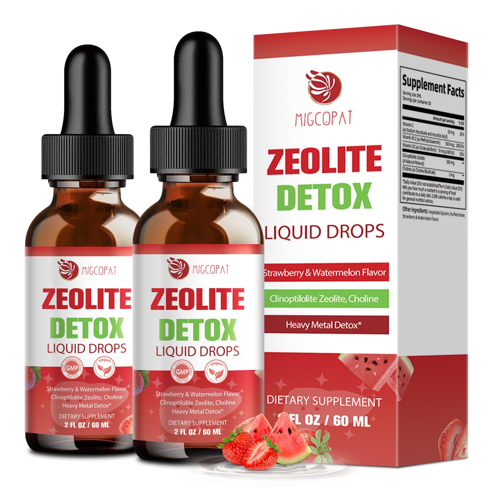Amazon.com: Zeolite Detox Liquid Drops 2 Pack(60ml Each), Zeolite