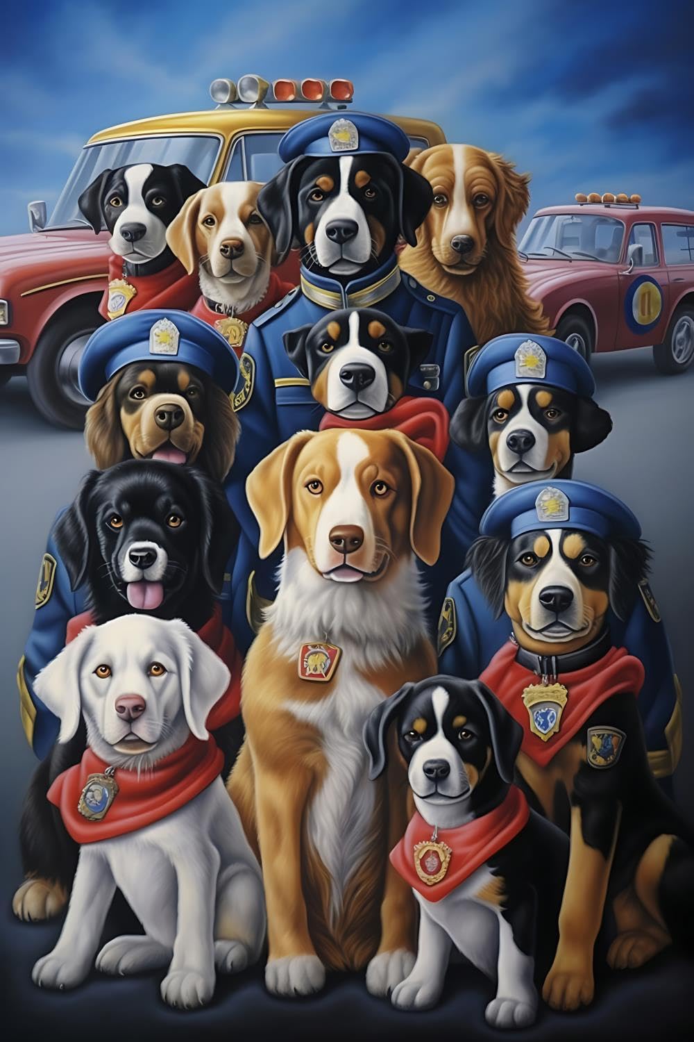 Funny DIAMOND☆DOGS Amazon.com: Diamond Painting Kits Group of Funny Dogs