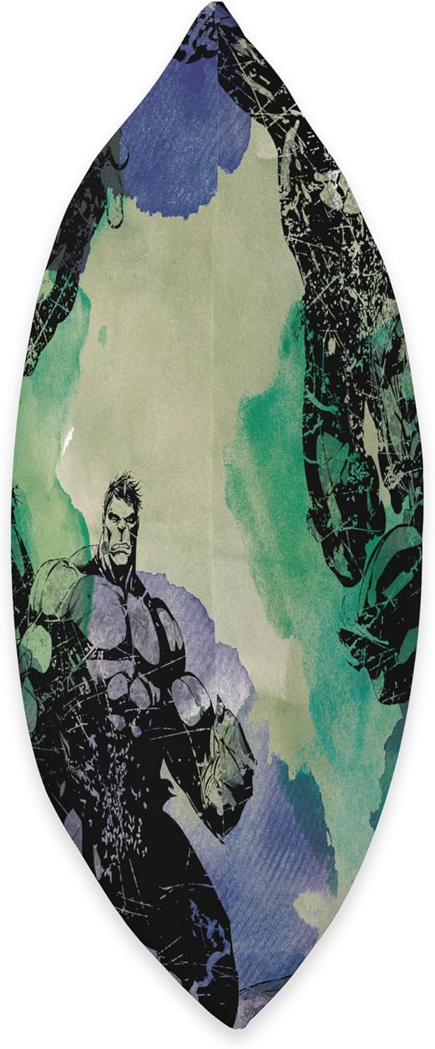 Marvel The Incredible Hulk Bruce Banner Green Watercolor Throw Pillow
