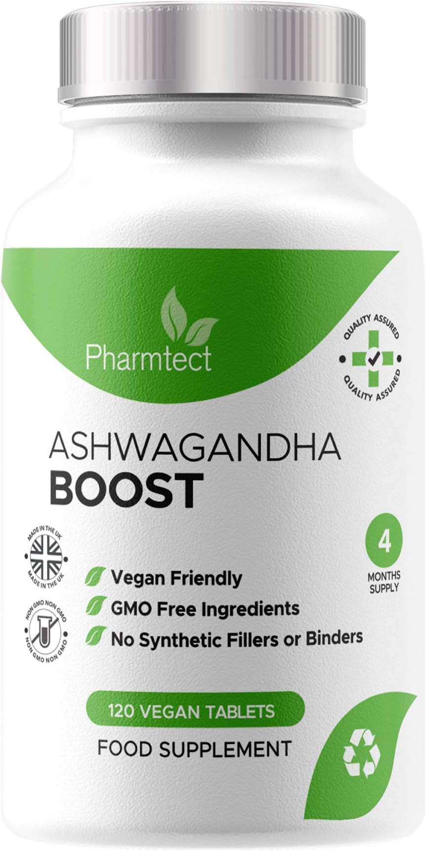 Ashwagandha Boost 1000mg - Pure Ashwagandha Root Supplement - KSM-66 Ayurveda Also Known As Withania Somnifera - 120 Vegan Tablets UK Made - for Better Stress Management & Overall Health