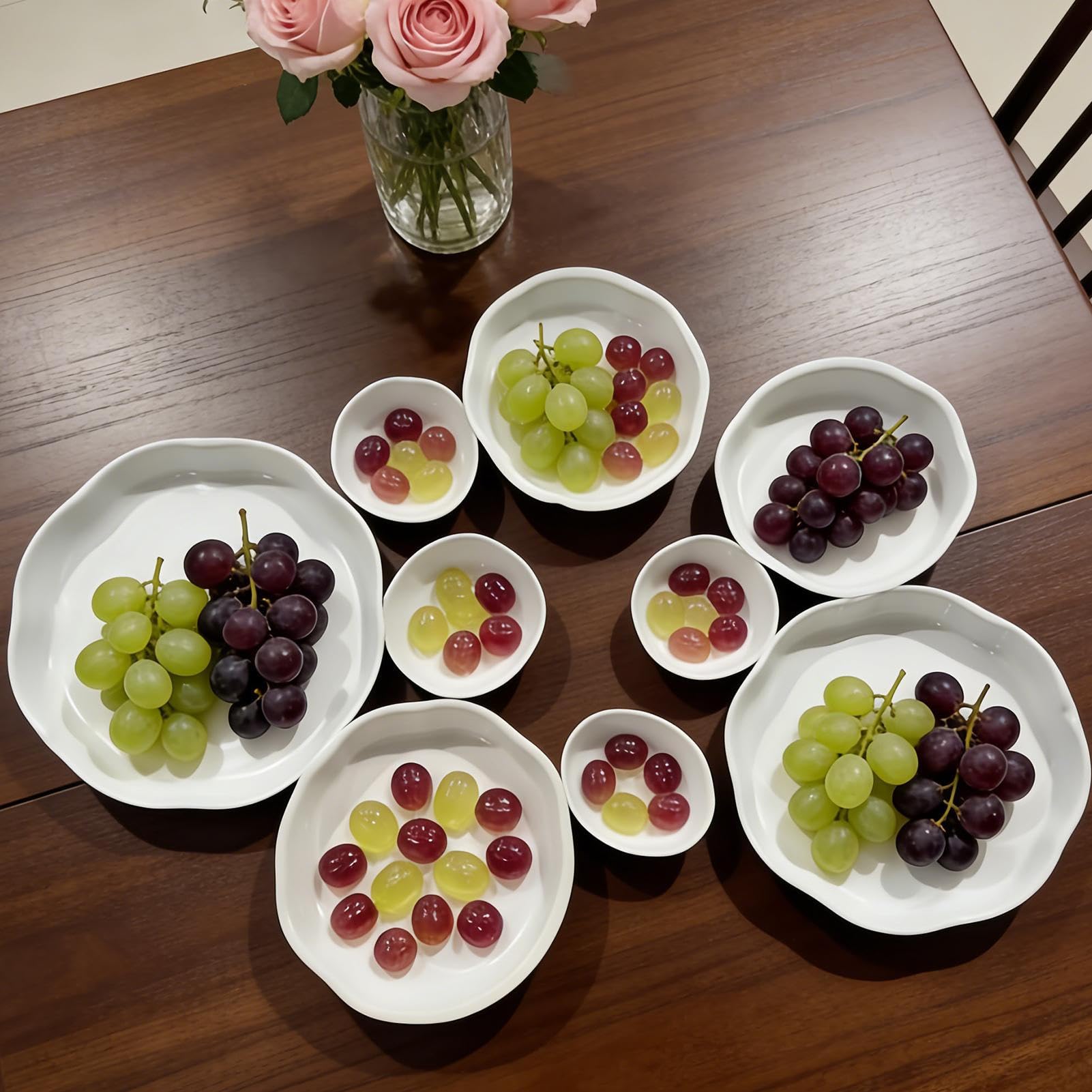 Ciotole da portata – a griglie per la decorazione della casa, vassoi per snack, per sala da pranzo, feste, matrimoni, snack, patatine, frutta, caramelle, pasti, antipasti