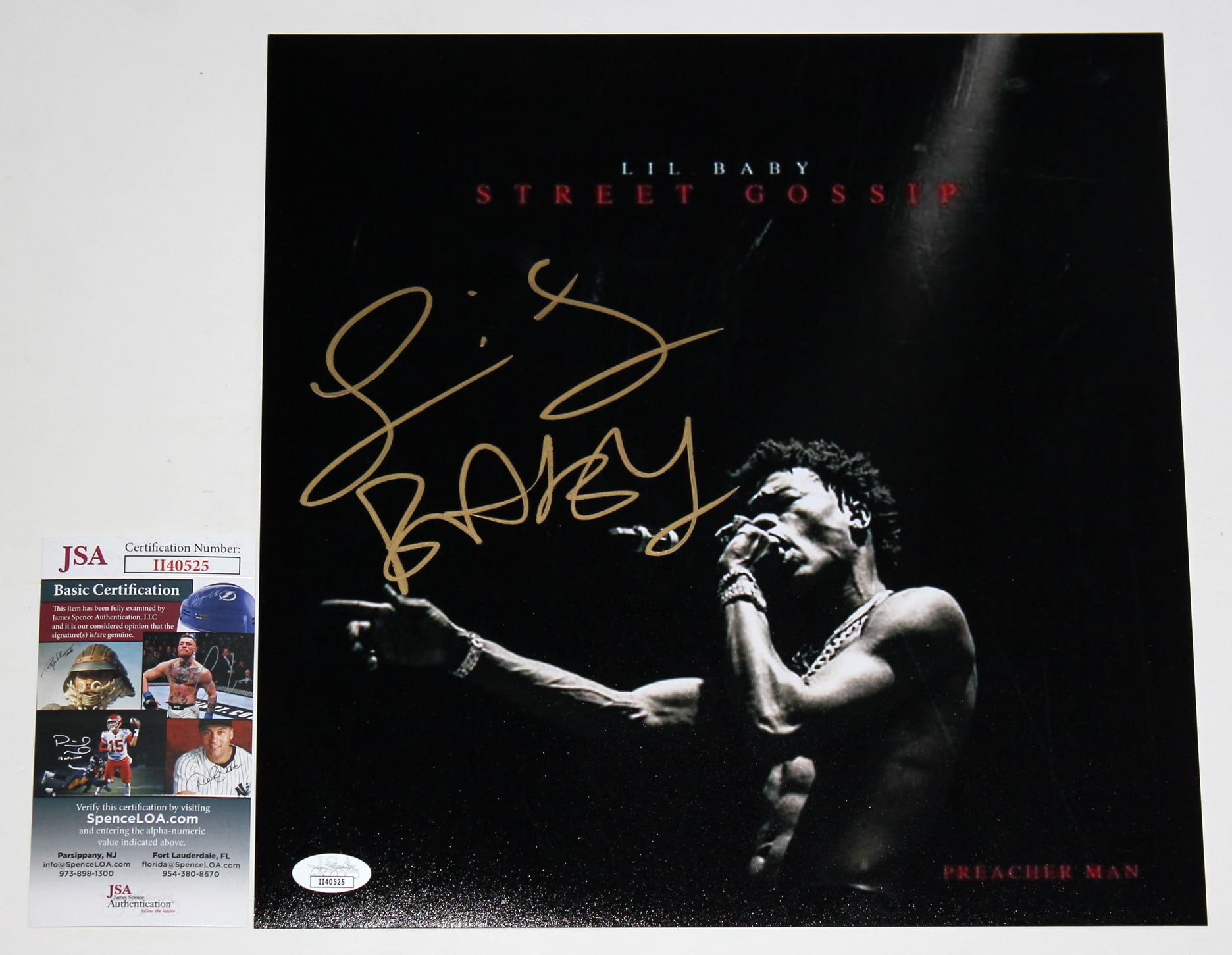 Lil Baby Signed 12x12 Street Gossip Album Cover Flat Photo w/JSA