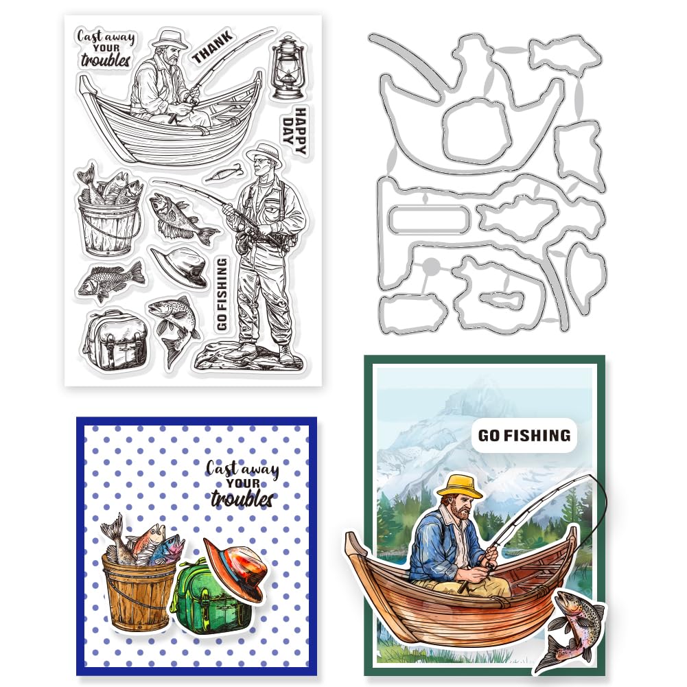 Matrice de découpe et tampons silicone transparents pour scrapbooking thème pêche