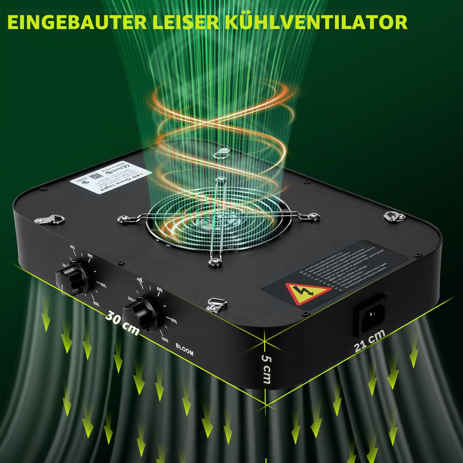 1200w Dimmender Pflanzenlampe, Zweifach Dimmender VEG BLOOM Dual-Modus Grow Lampe, LED Pflanzenlampe Vollspektrum, UV & IR, Grow Light für Zimmerpflanzen Zuchtzelt, Hydrokultur(Quantum Edition)