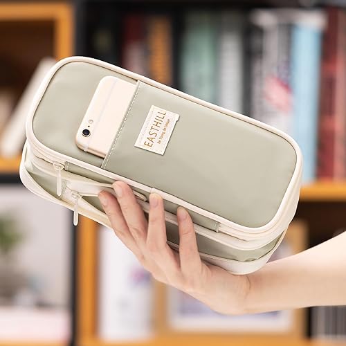 Miniatura 6 de EASTHILL Estuche para lápices de gran capacidad, bolsa grande para lápices de papelería, bolsa para bolígrafos para niñas adolescentes