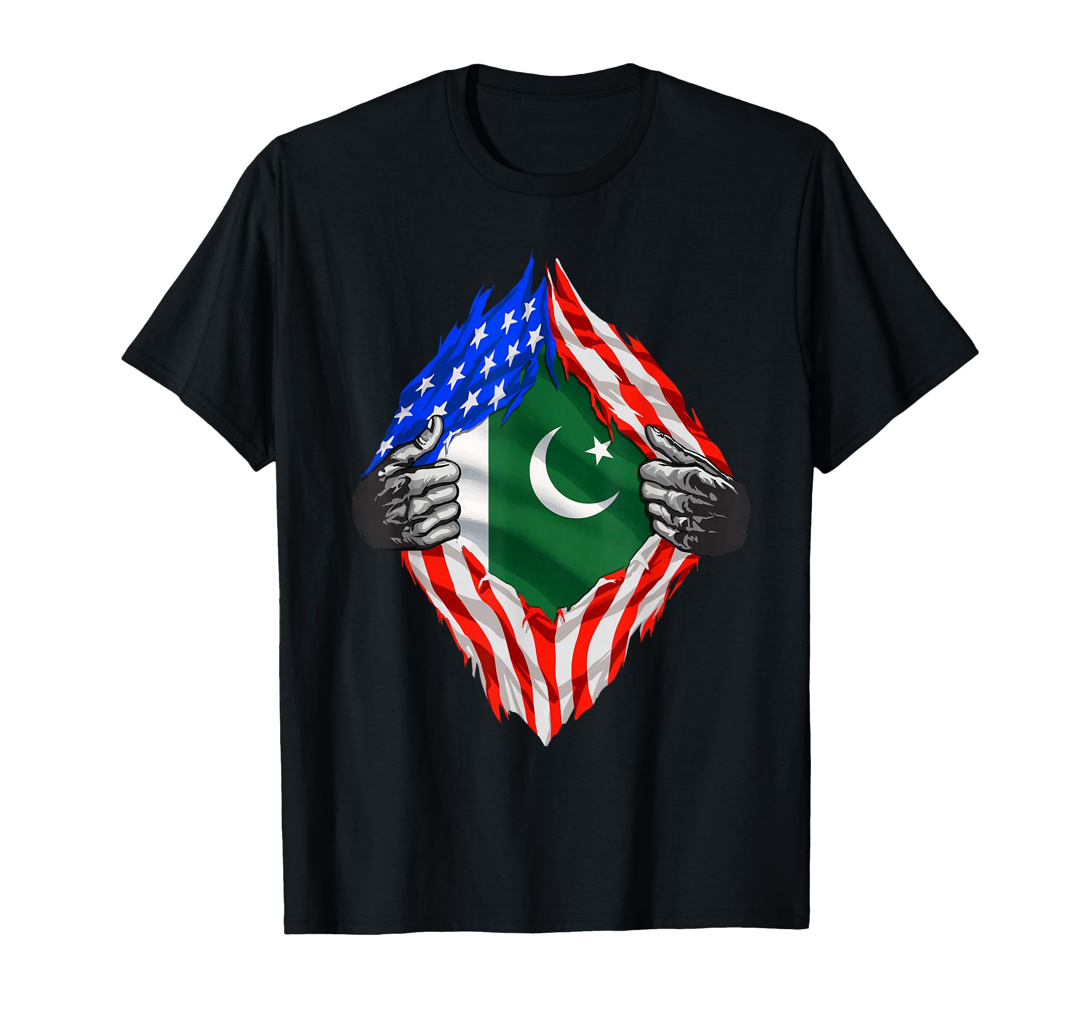 Pakistan Shirt USA American Pakistani Flag Pakistan Roots T-Shirt