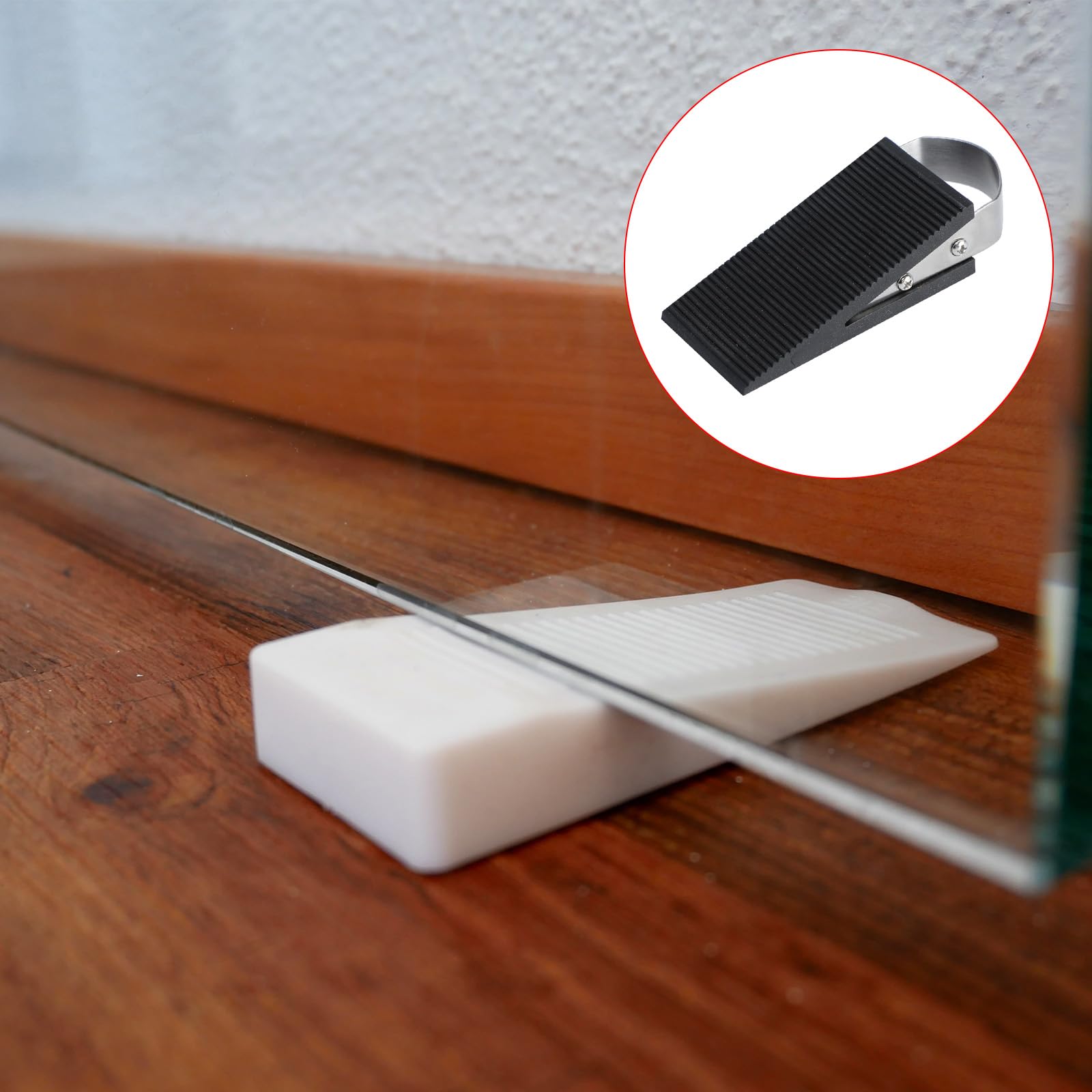 METALLIXITY Rubber Door Stop Wedge(120mm/4.72") 1Pcs, Rubber Door Wedge - for Door Carpet Floor Protectors Black - Image 3
