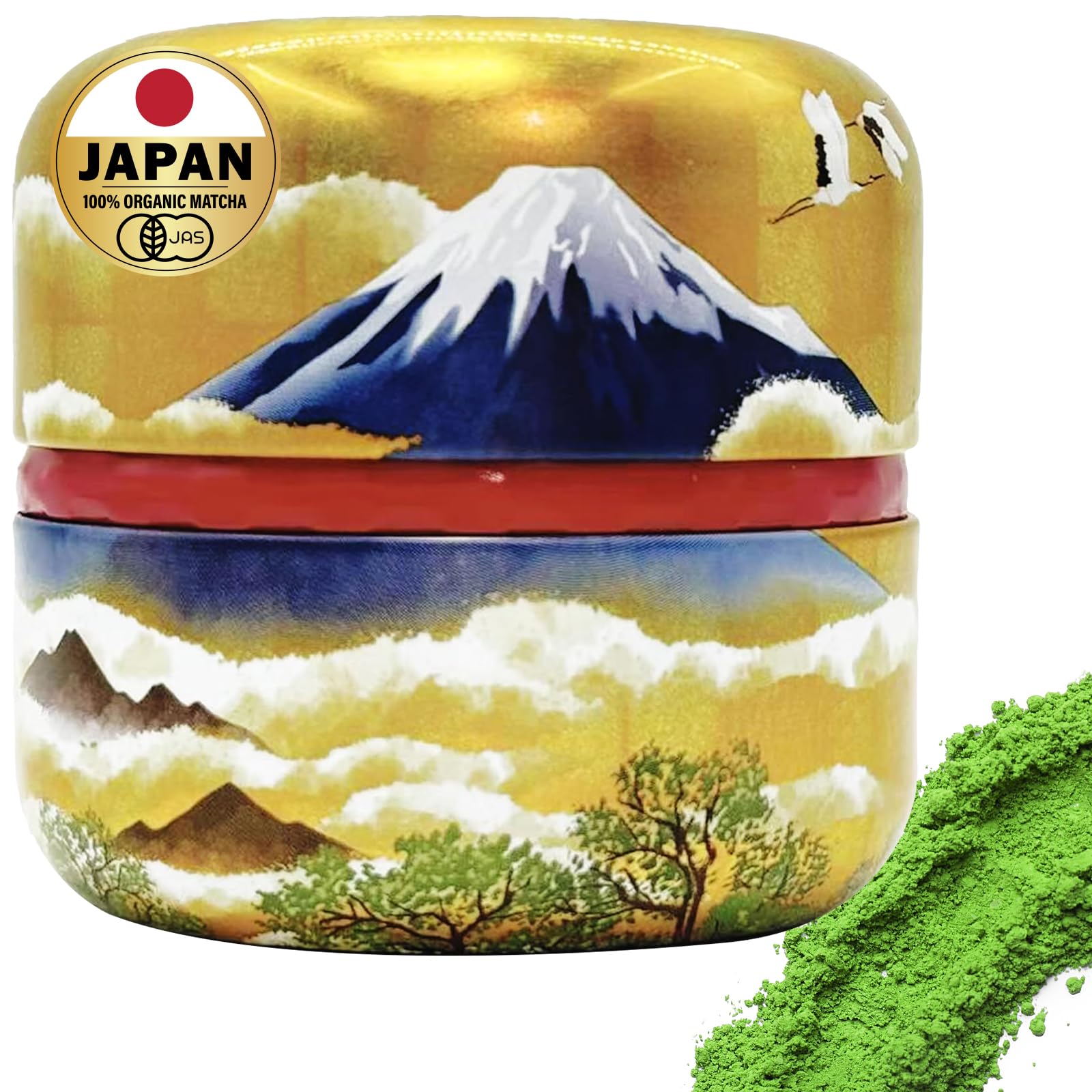 KANEMATSU Ceremonial Grade Matcha Powder Tin1 76oz 50g Class AA Japanese JAS Certified Organic Matcha Pure First Harvest