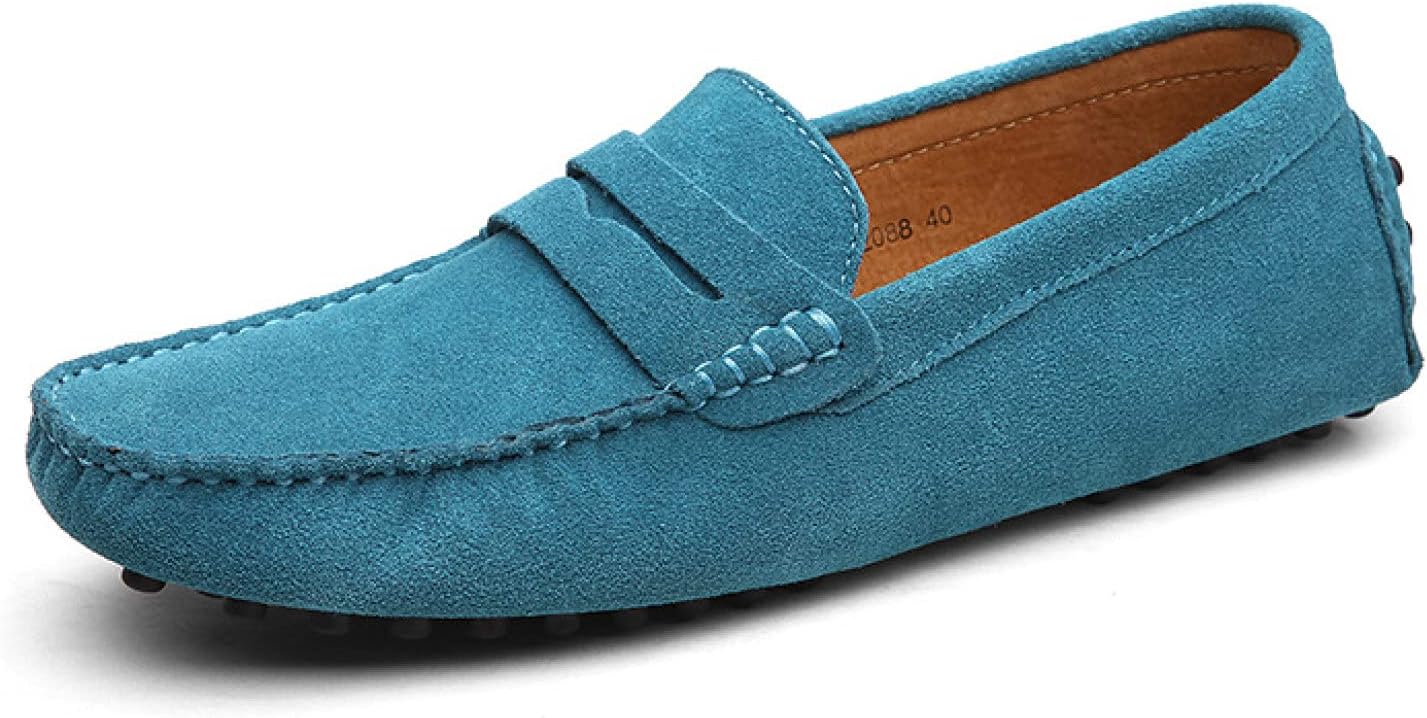 [ヤク] 大きいサイズ 29cm 走れる ビジネスシューズ メンズ ローファー スリッポン ラウンドトゥ ドライビングシューズ スエ