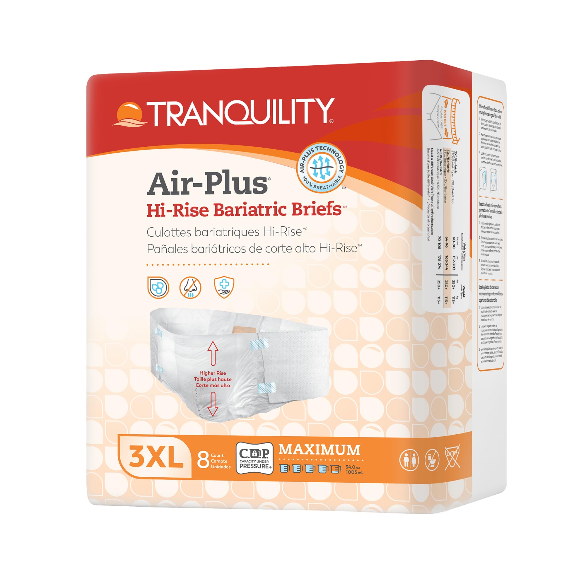 Amazon.com: Tranquility Bariatric Disposable Briefs 3X-Large with