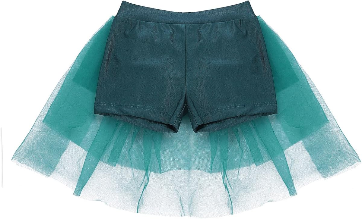 ACSUSS Kids Girls High Waist Dance Shorts Sports Yoga Booty Short Ballet Tutu Skirt Dance Costumes : Clothing, Shoes & Jewelry