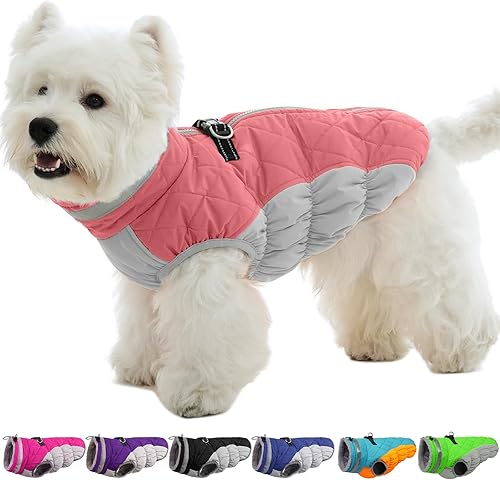 Miniatura 60 de Chaqueta de invierno para perro, acogedora y reflectante, impermeable, resistente al viento, cálida prenda para mascotas, cómoda ropa de forro polar