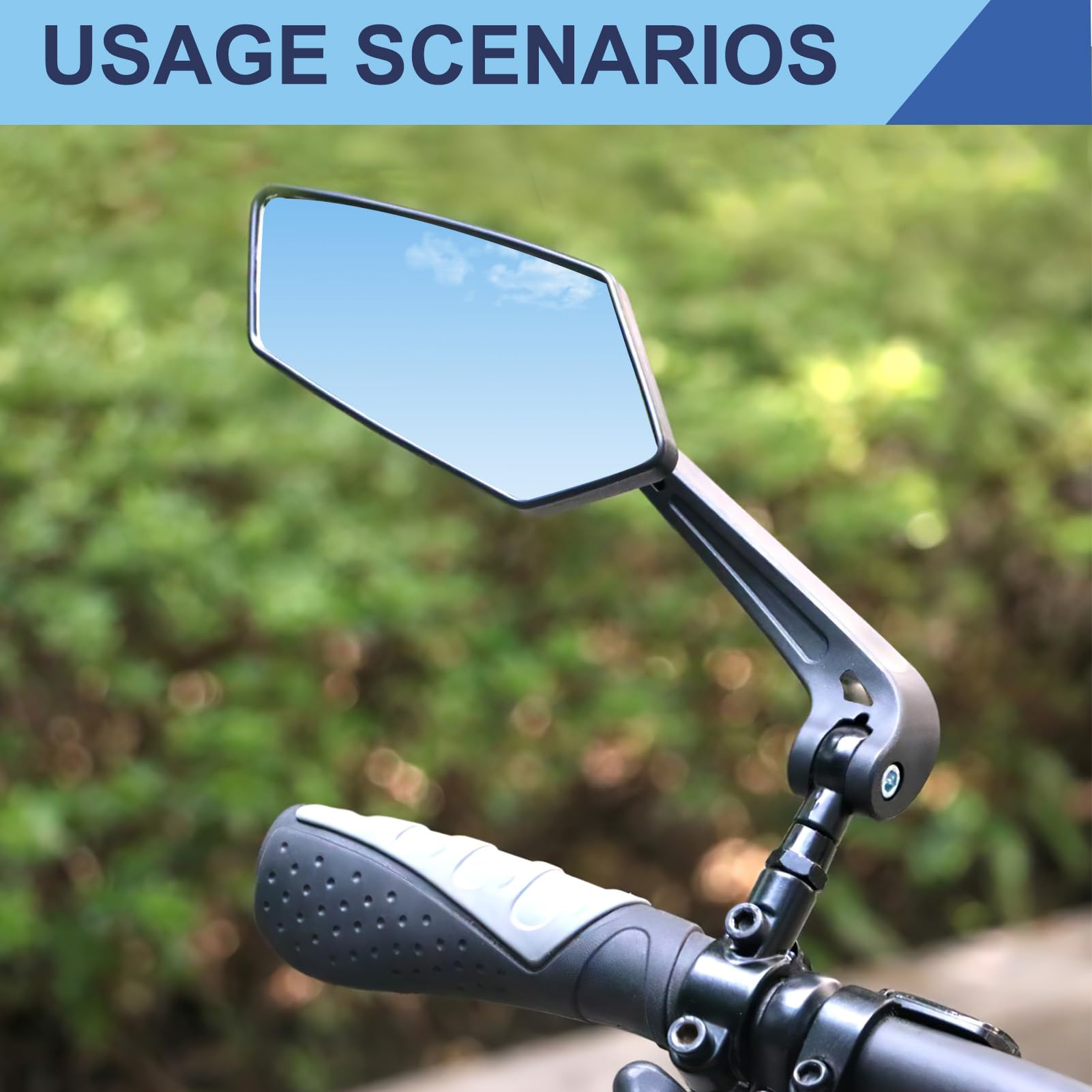 Rétroviseur Gauche De Guidon De Vélo - Miroir HD Rotatif 360° Pour VTT, Trottinette Électrique Et Vélo Électrique
