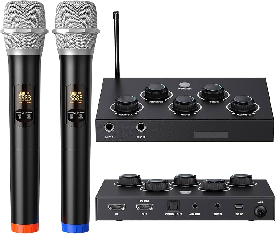 Amazon.com: Portable Karaoke Microphone Mixer System Set
