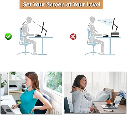 Miniatura 4 de Base de acero para escritorio y patas de soporte para monitor, soporte multifuncional para organización de oficina, construcción resistente,