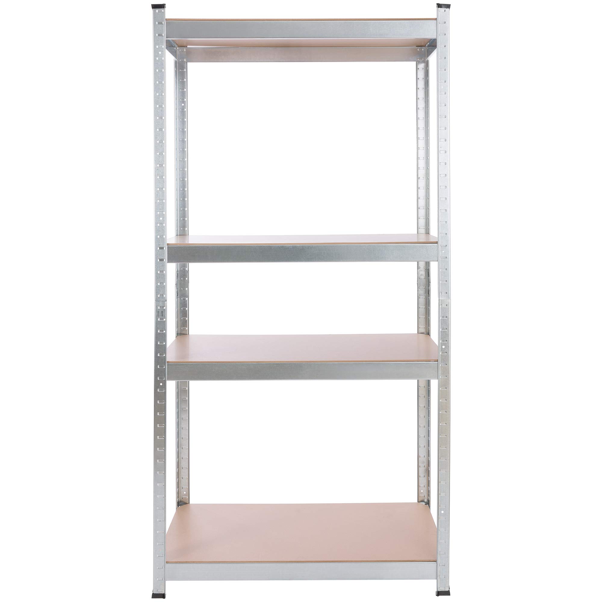 Arebos Schwerlastregal 2er Set | 160x80x40 cm | 320kg Tragkraft | 4 MDF Platten | Einfache Montage durch Stecksystem Regal Lagerregal Kellerregal Steckregal Werkstattregal verzinkt