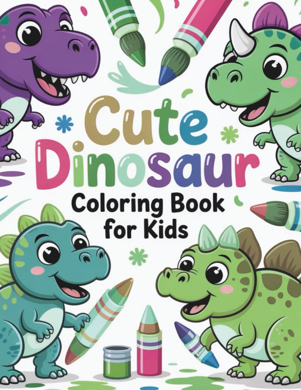 Cute Dinosaur Coloring Book for Kids
