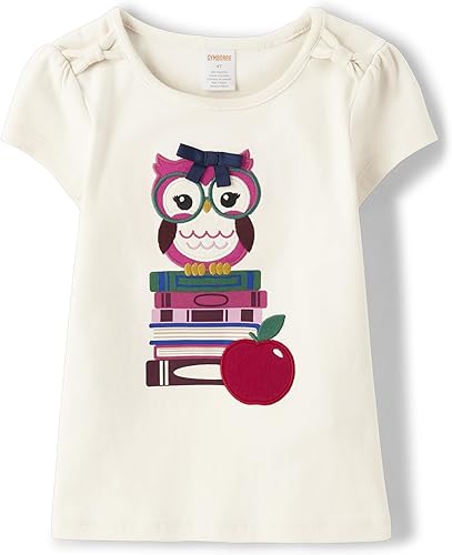 Gymboree Girls and Toddler Embroidered School T-Shirt