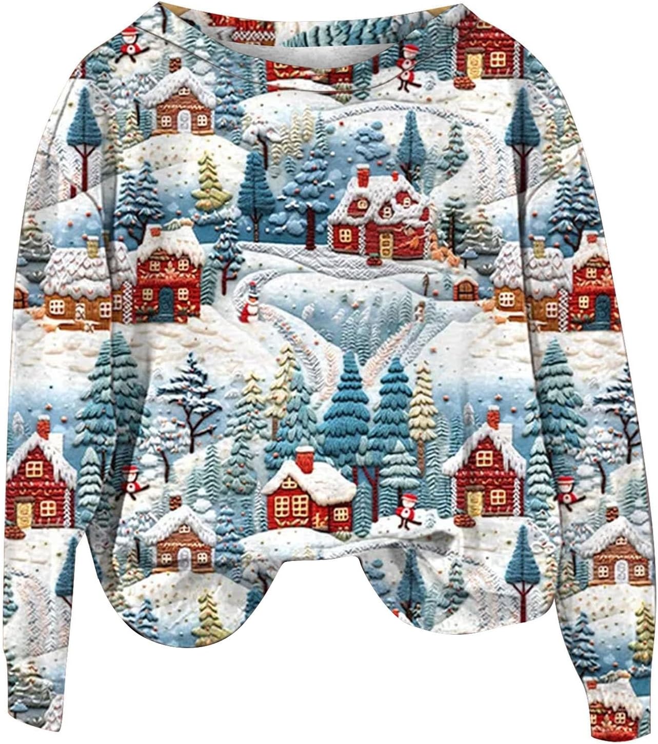 Générique Pull De Noel Femme Haut Col Rond Christmas Sweat-Shirt