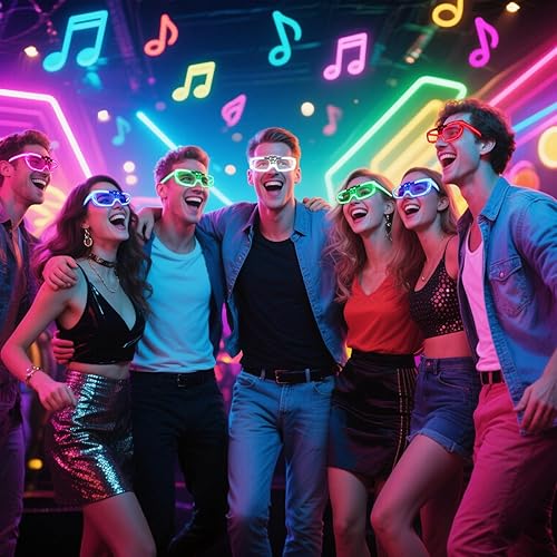 Miniatura 9 de 168 piezas de suministros de fiesta brillantes, 5 globos brillantes, 12 varillas de espuma, 15 lentes LED, 8 diademas de orejas de conejo, 100