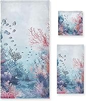 Vista 38 de Aztec Pattern5 - Juego de toallas decorativas para baño, juego de toallas de baño de microfibra absorbente, toallas de playa elegantes