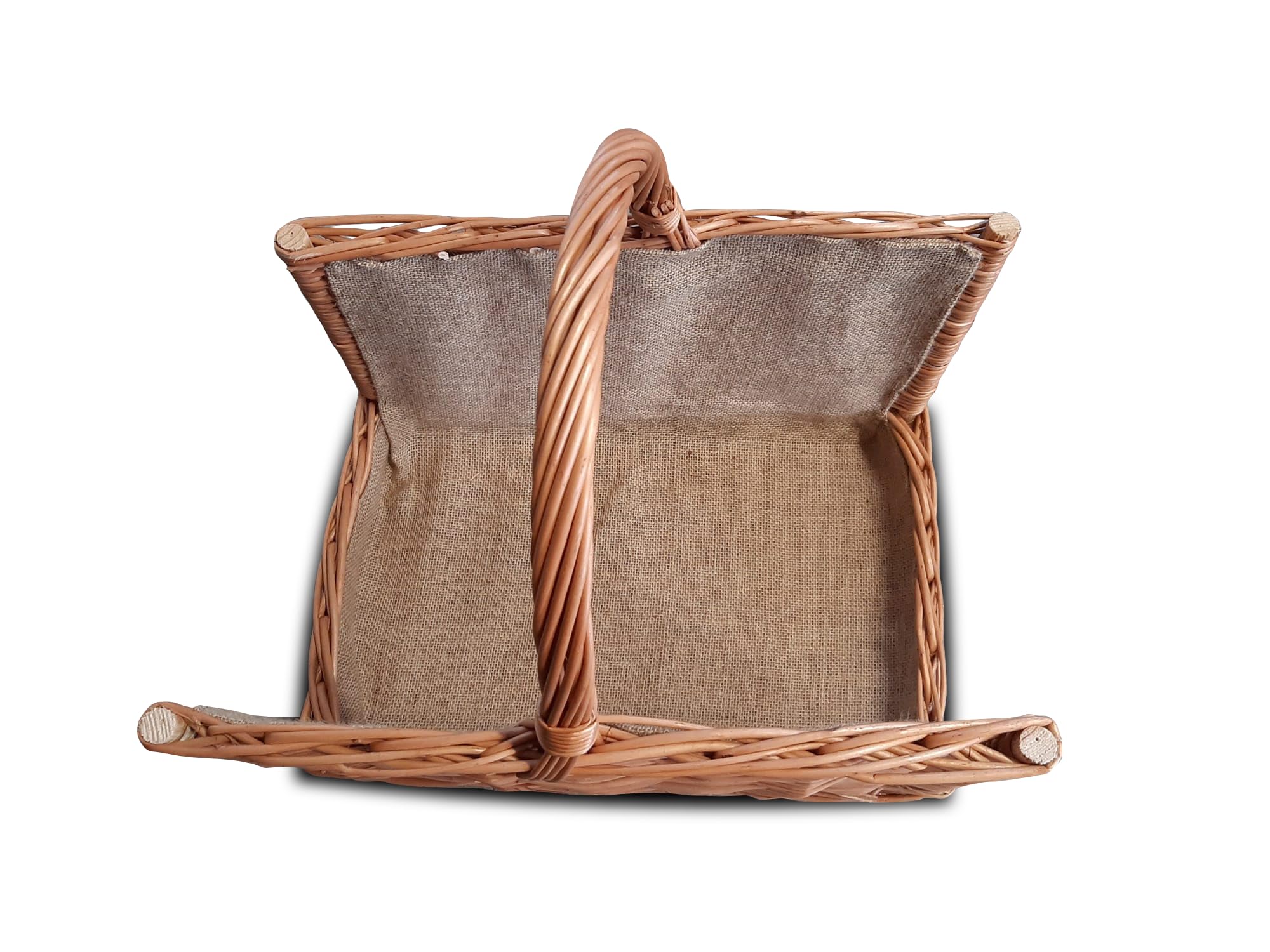 Naturale Cesto Portalegna in Vimini 47x30 cm Stabile & con Manici Borsa per Legna da Ardere Cesta per Legna Portalegna da Interno Porta Legna Per Interni