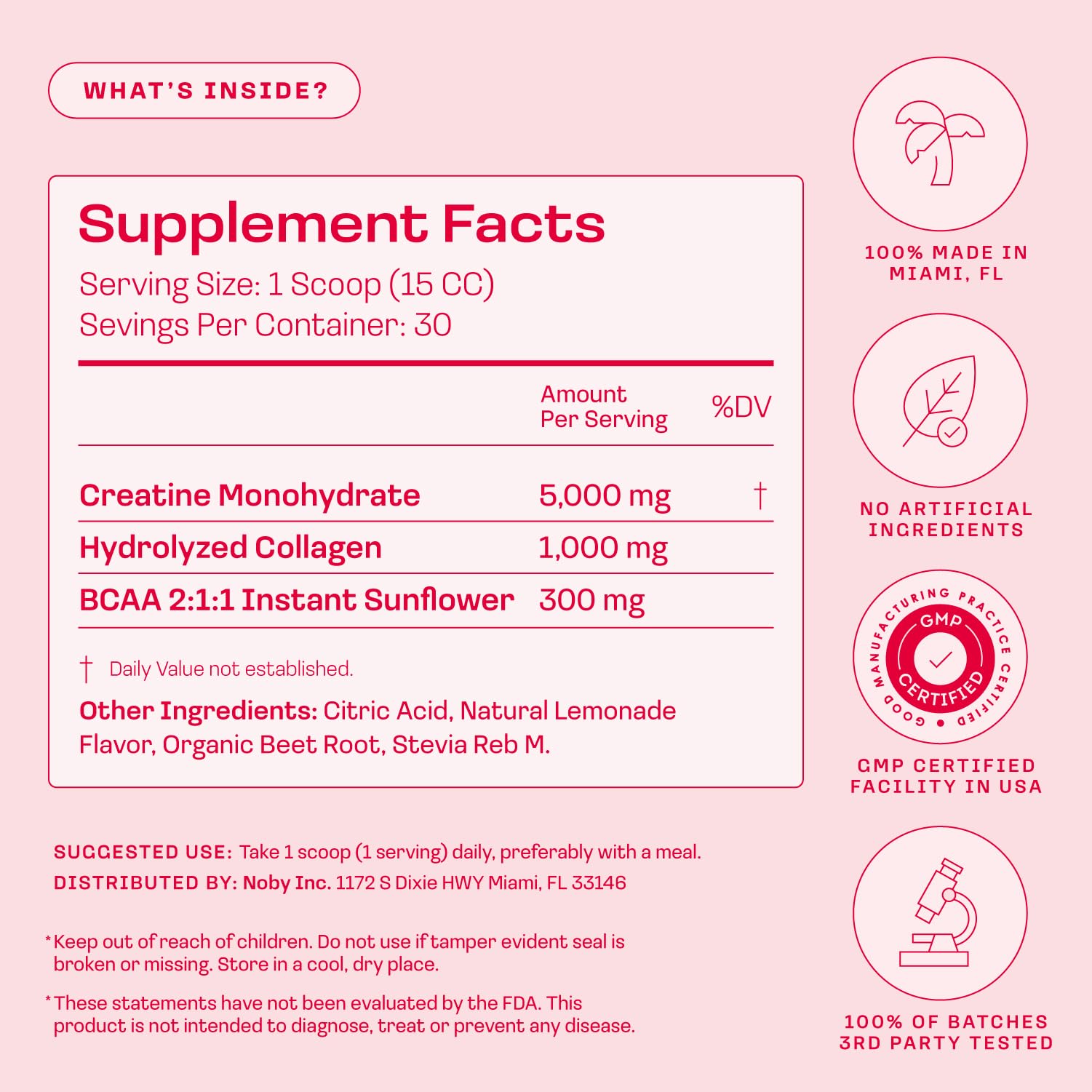 Peach Perfect Creatine for Women – Micronized Creatine Monohydrate Powder with BCAA & Collagen for Glute Strength Support, Boosts Energy, Focus, Strength, and Endurance – Pink Lemonade, 30 Servings — Amazon image 4