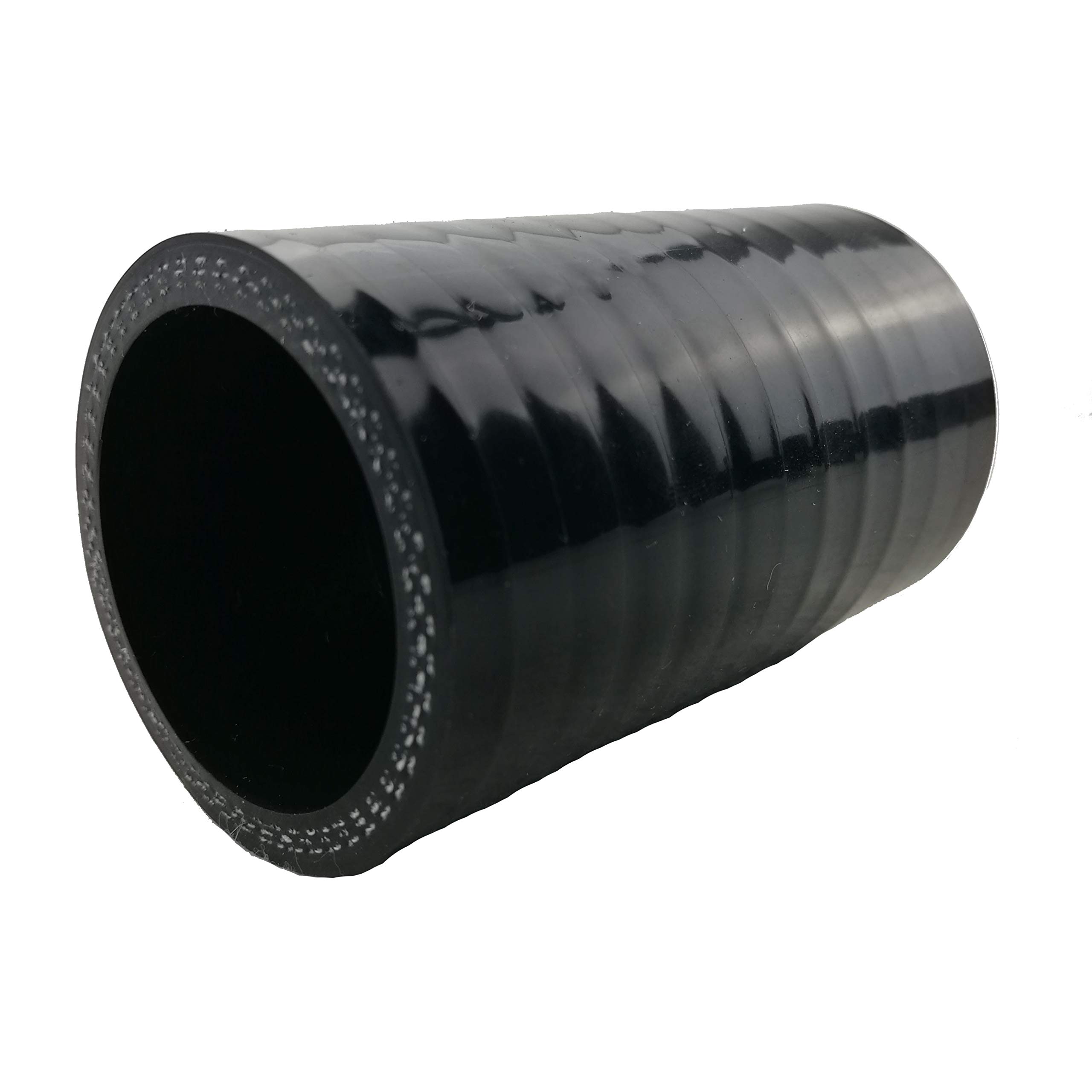 I33T 4-Ply Straight Coupler Silicone Hose Radiator Pipe (1.5" (38 mm), Black)