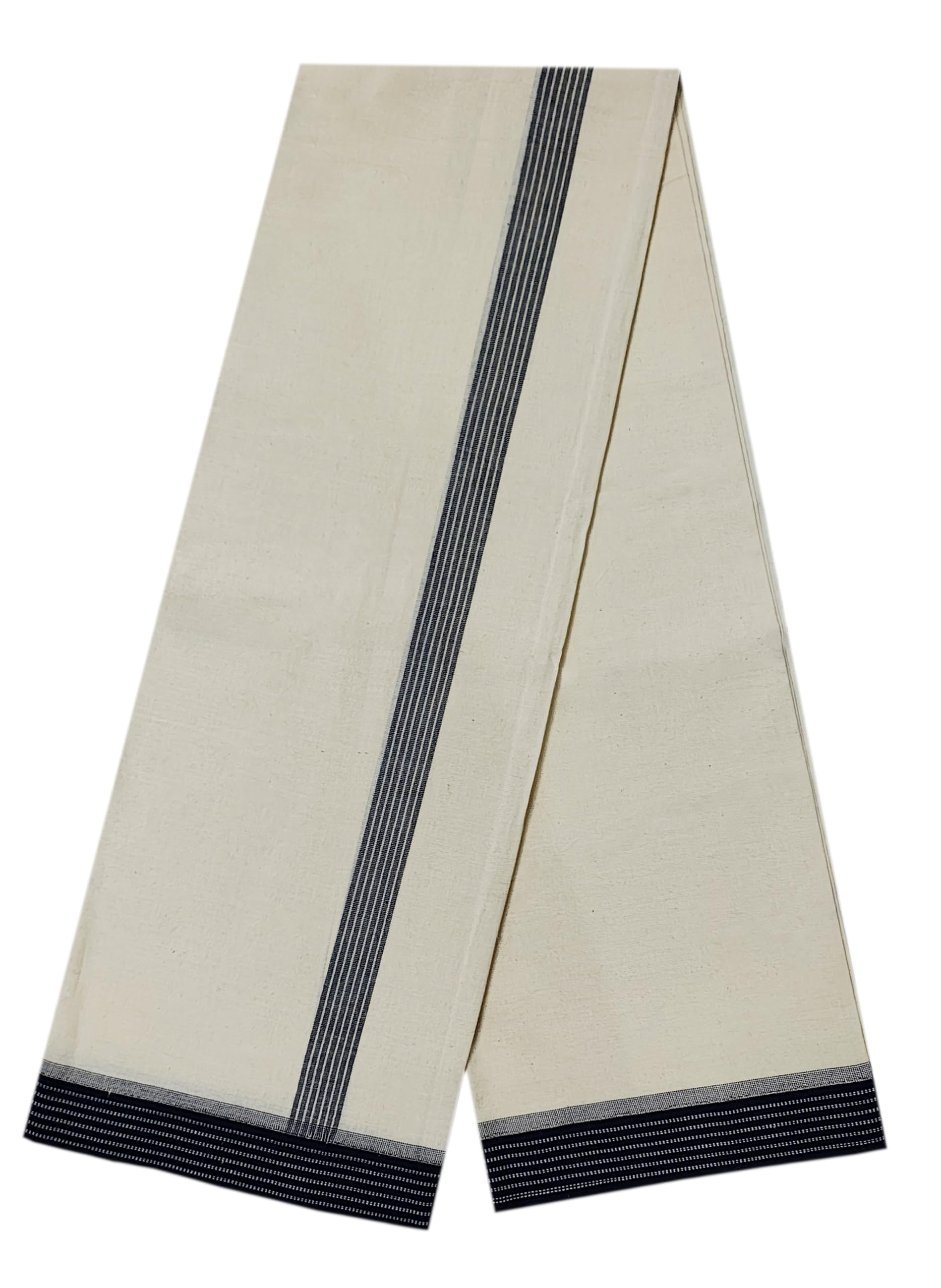 yettalan Mens Thalapathy Border 100% Cotton Temple Wear Dhoti 2.00 Meters Mundu/Vesti-picture-36