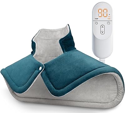 Heating Pad for Neck Shoulders Back Pain Relief, Christmas Gifts for Mon Dad, Heated Pad Neck Wrap Warmer for Elderly, White Elephant Gifts & Stocking Stuffers & Secret Santa Gifts for Women Men
