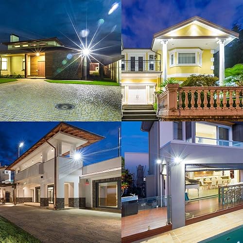 Miniatura 6 de Luces LED de granero de 100 W, 15000 lúmenes, iluminación exterior del atardecer al amanecer, 100-277 V, reflector de seguridad exterior de luz