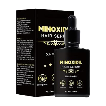 5% Minoxidil Hair Growth for Men and Women, Minoxidil Hair Growth Serum, Promotes Hair Growth, Strengthens Hair Follicles, Supports Thicker er Hair & Beard