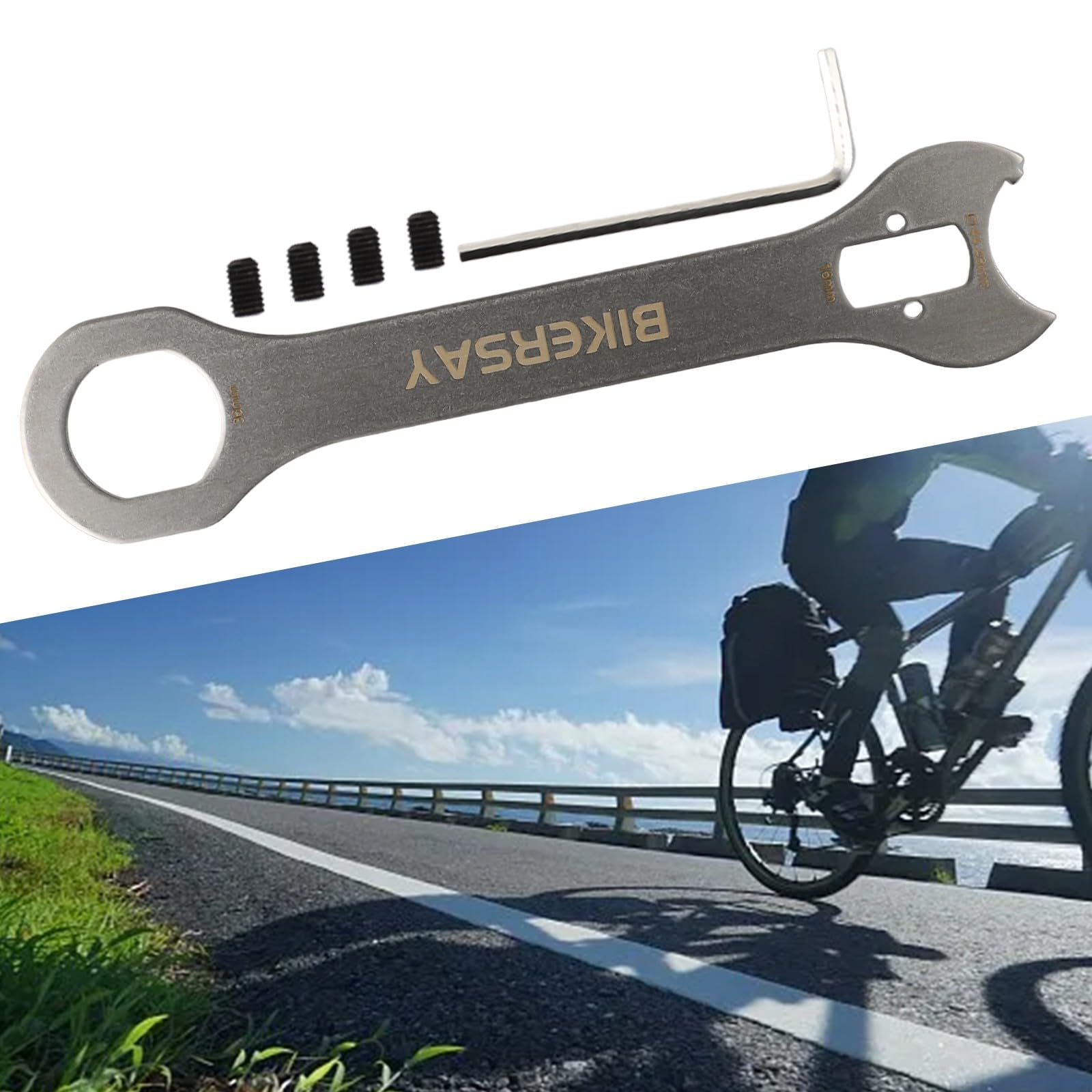 Herramienta de pedalier de bicicleta, llave de extracción de bielas de acero inoxidable, instalador de reparación para marcos antiguos