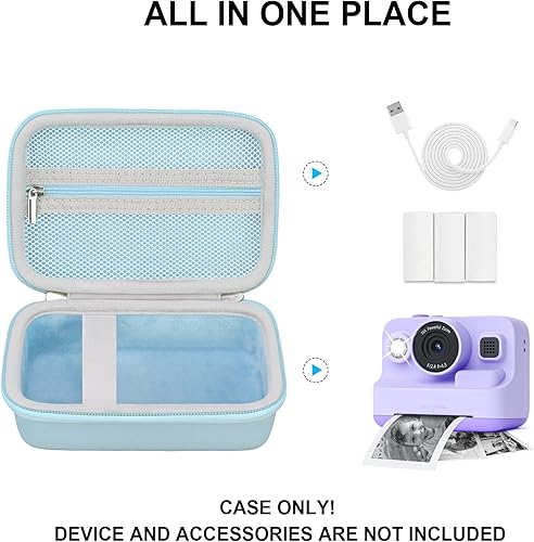 Miniatura 2 de Supmay Funda para cámara instantánea para niños DylantoAnchiooMeetrye impresión instantánea, estuche de almacenamiento de viaje para cámara digital