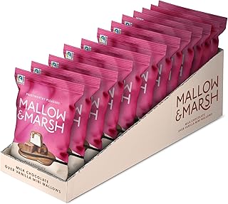 Mallow & Marsh Milk Chocolate over Mini Vanilla Marshmallows – Multipack 12 x 36g