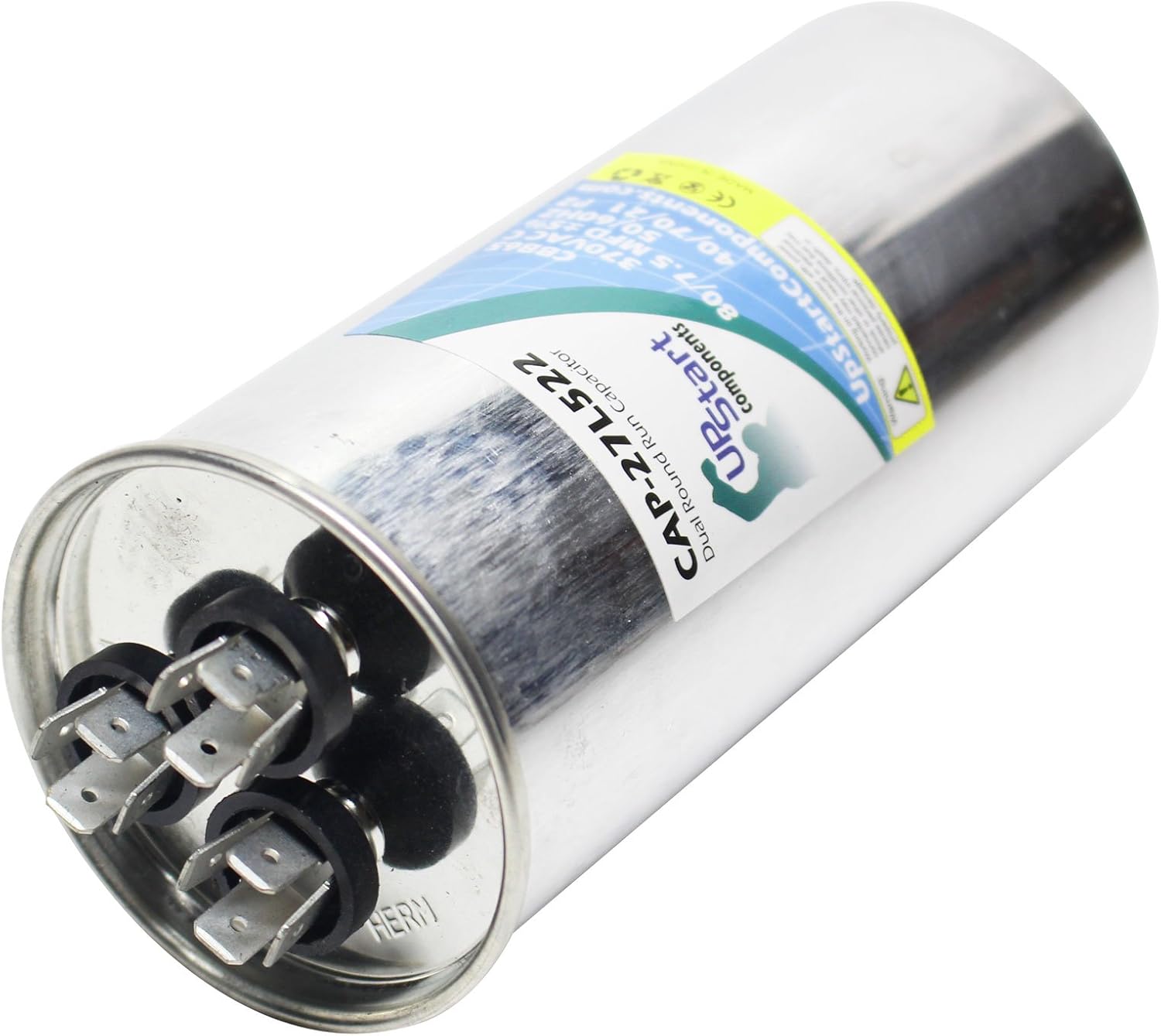 3-Pack 80/7.5 MFD 370 Volt Dual Round Run Capacitor Replacement for ICP 1172296 - CAP-27L522, UpStart Components Brand