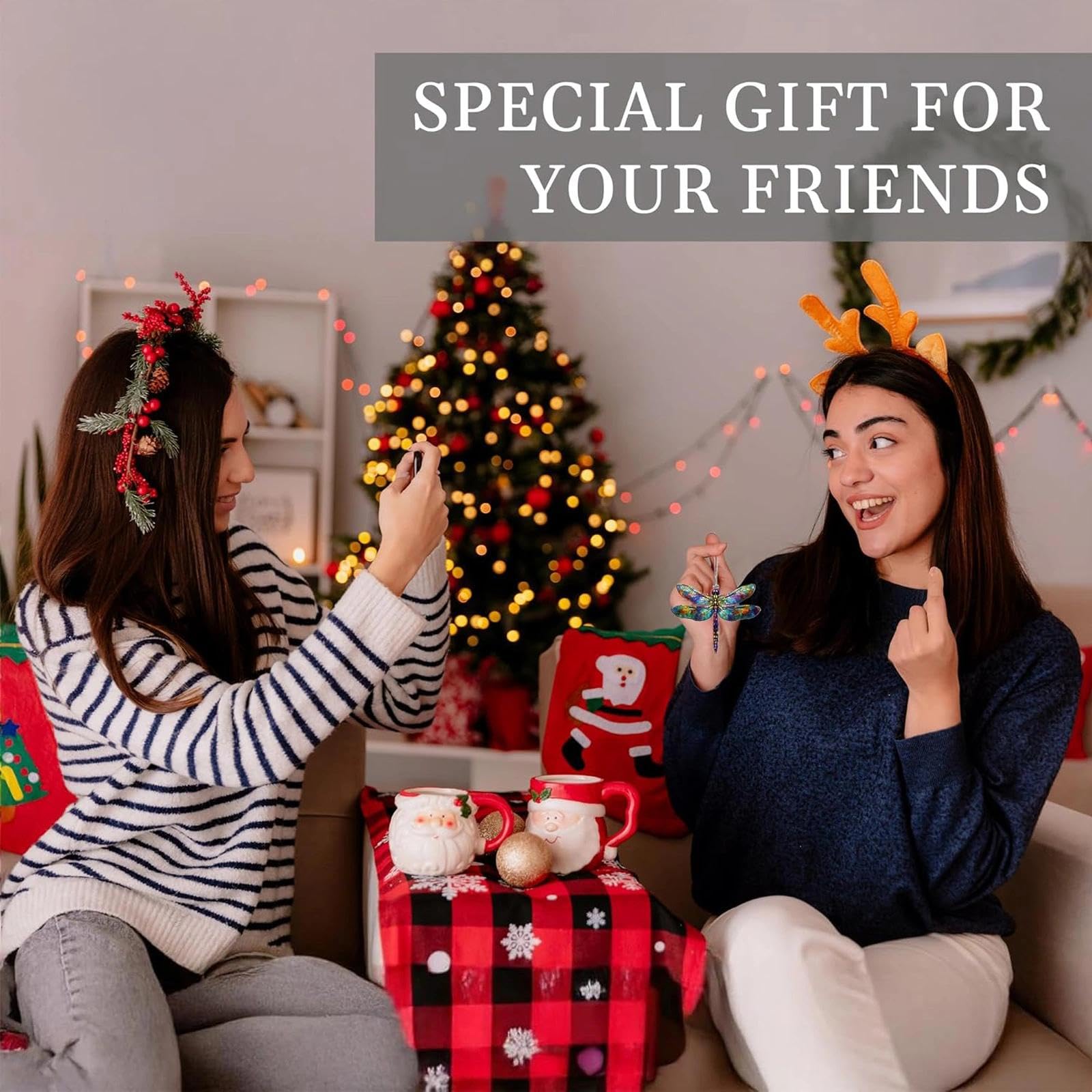 Atrapasoles de Libélula, Suncatcher Acrílico Captador, Decoración de Ventana, Decoración de Jardín, Decoraciones Navideñas, Regalos de Cumpleaños para Mujeres
