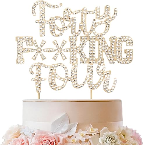 Miniatura 7 de LINGTEER Fifty Seven - Decoración divertida para tartas de diamantes de imitación plateados, con texto en inglés "Cheers to 57th Birthday 57 Years