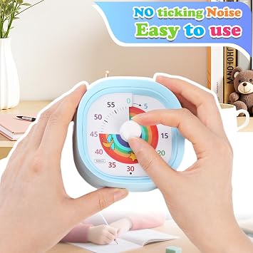 Visual Timer for Kids 60 Minute Visual Countdown Timer Silent Blue