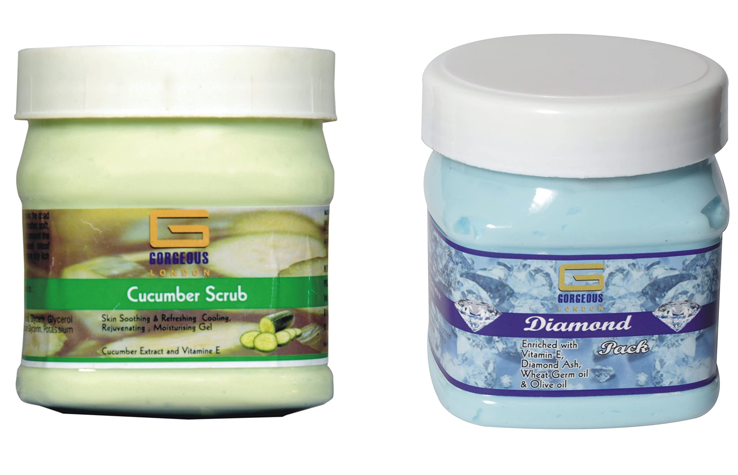 GORGEOUS LONDONCucumber Scrub and Diamond Pack Combo (Pack of 2) Each 450ml