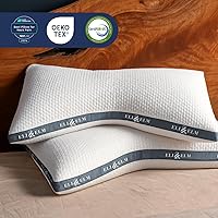 Vista 8 de Eli & Elm La mejor almohada ergonómica para dormir de lado para el dolor de cuello. Relleno de látex refrescante con soporte y funda transpirable