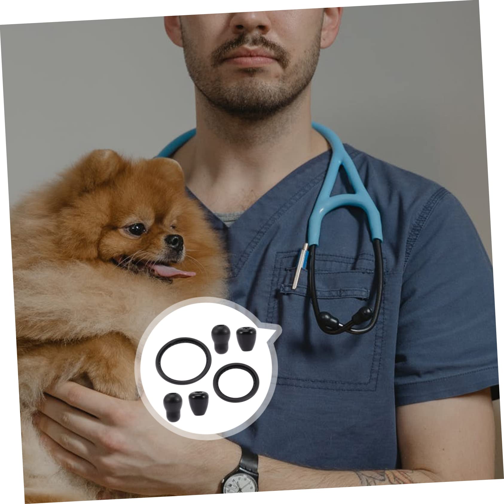 Alipis 4 Set Kit Ricambio per Stetoscopio con Copertura per Auricolari Accessori Medici per Uso Leggeri e Confortevoli Compatibili con Stetoscopi Professionali e Pediatrici